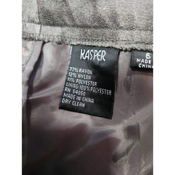 Kasper Women's One Button Mettalic Suit & Pants Set Size 6. B23 - Picture 8 of 9